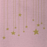 Napkins 33x33 cm embossed - Stars on Canvas rose