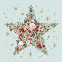 餐巾33x33厘米 - Beautiful Christmas Star blue Napkin
