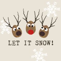 餐巾33x33厘米 - Let it snow cream Napkin