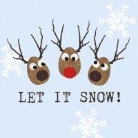 餐巾33x33厘米 - Let it snow blue Napkin