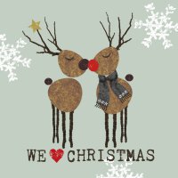 Servietten 33x33 cm - We love Christmas sage Napkin