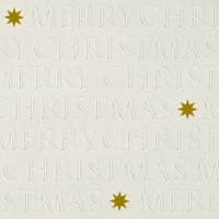 Napkins 33x33 cm embossed - Christmas Letters off white
