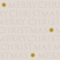 Napkins 33x33 cm embossed - Christmas Letters taupe