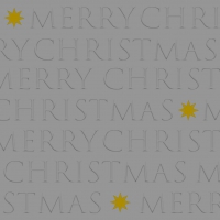 Servilletas 33x33 cm en relieve - Christmas Letters anthracite