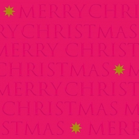 Servietten 33x33 cm geprägt - Christmas Letters pink