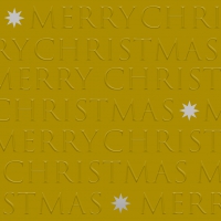 Servilletas 33x33 cm en relieve - Christmas Letters gold
