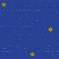 Servilletas 33x33 cm en relieve - Christmas Letters blue