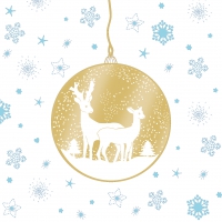 Napkins 33x33 cm - Deers Ornaments