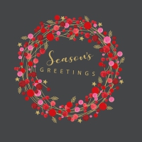 Servietten 33x33 cm - Seasons Greetings grey Napkin 33x33
