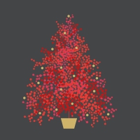 餐巾33x33厘米 - Seasons Tree grey Napkin 33x33