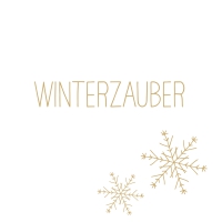 Serviettes 33x33 cm - Winterzauber gold Napkin 33x33