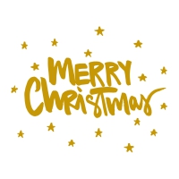 餐巾33x33厘米 - Merry Christmas gold Napkin 33x33