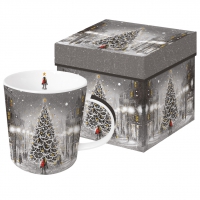 Porcelain cup with handle - La fête de Noël