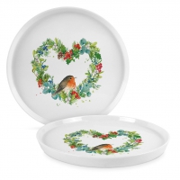 Assiette en porcelaine 21cm - Robin Heart Trend Plate 21
