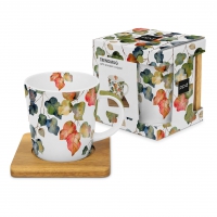 Porcelain cup with handle - Bright Fall Trend Mug nature