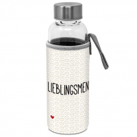 Messaggio in bottiglia - Glass Bottle with protection sleeve Lieblingsmensch