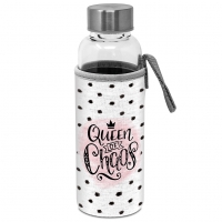 Message in a Bottle - Glass Bottle with protection sleeve Queen of Chaos