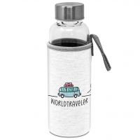 Message in a Bottle - Glass Bottle with protection sleeve Worldtraveler