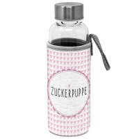 Message in a Bottle - Glass Bottle with protection sleeve Zuckerpuppe