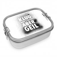 Edelstahl Brotdose - Klug wars nicht Steel Lunch Box
