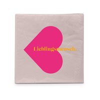 Servilletas 25x25 cm - Lieblingsmensch pink