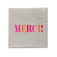 Servilletas 25x25 cm - Merci pink