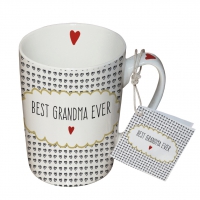 Porzellan-Tasse - Becher Best Grandma