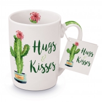 чашка фарфоровая - Becher Hugs & Kisses