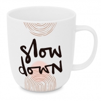 Porzellan-Tasse - Slow down Mug 2.0 D@H