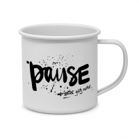 Enamel mug - Pause Metal Mug D@H