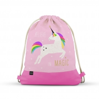 Borsa della città - City Bag with Leatherette Pink Unicorn