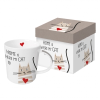 Porcelanowy kubek z uchwytem - Trend Mug GB Home Cat