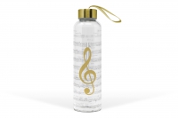 Glass Bottle - Glass Bottle I Love Music real gold