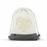 City Bag - City Bag with Leatherette Geometric Heart