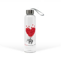 Szklana butelka - Glass Bottle Love carries all