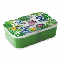 Bambusowy Lunchbox - Tropical Butterflies