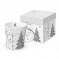 Porcelain cup with handle - Trend Mug GB Mystic Tree real platinum