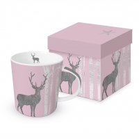 Porcelanowy kubek z uchwytem - Trend Mug GB Mystic Deer rosé real platinum