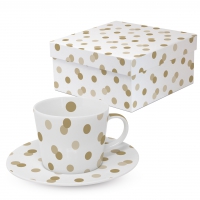 Coffee cups - Trend Coffee GB Dots real + fake gold