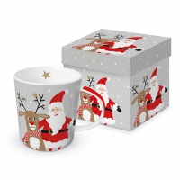 Porcelain cup with handle - Trend Mug GB Santa + Reindeer