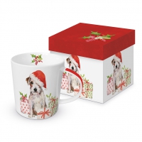 Porzellan-Henkelbecher - Trend Mug GB Christmas Pup