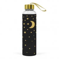 Glasflasche - Glass Bottle Moonlight real gold