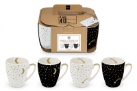 Tazza in porcellana con manico - Mugs Moonlight & Shooting Star Set of 4 real gold