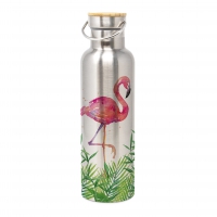 Stainless steel drinking bottle - Stainless Steel Bottle Tropical Flamingo