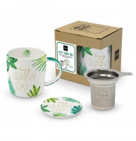 tea cups - Mug Lid & Strainer CB Jungle real gold