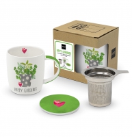 tasses de thé - Mug Lid & Strainer CB Happy Gardener