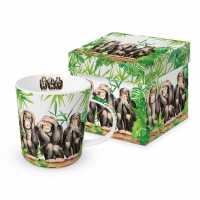 Tasse en porcelaine avec poignée - Trend Mug GB Three Apes