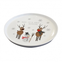 Porcelain plate 21cm - Cold Outside Trend Plate 21