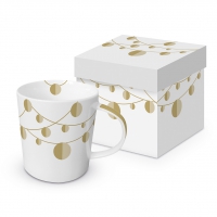 Porcelain cup with handle - Sopran Real Gold