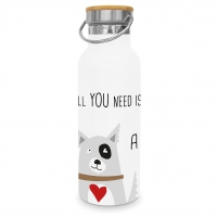 Stainless steel drinking bottle - Love and Dog